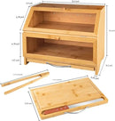 Porta-Pão Premium com Tábua de Corte Integrada