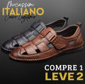 Mocassim Sandália Masculina Italiana de Couro Legítimo [PAGUE 1 LEVE 2]